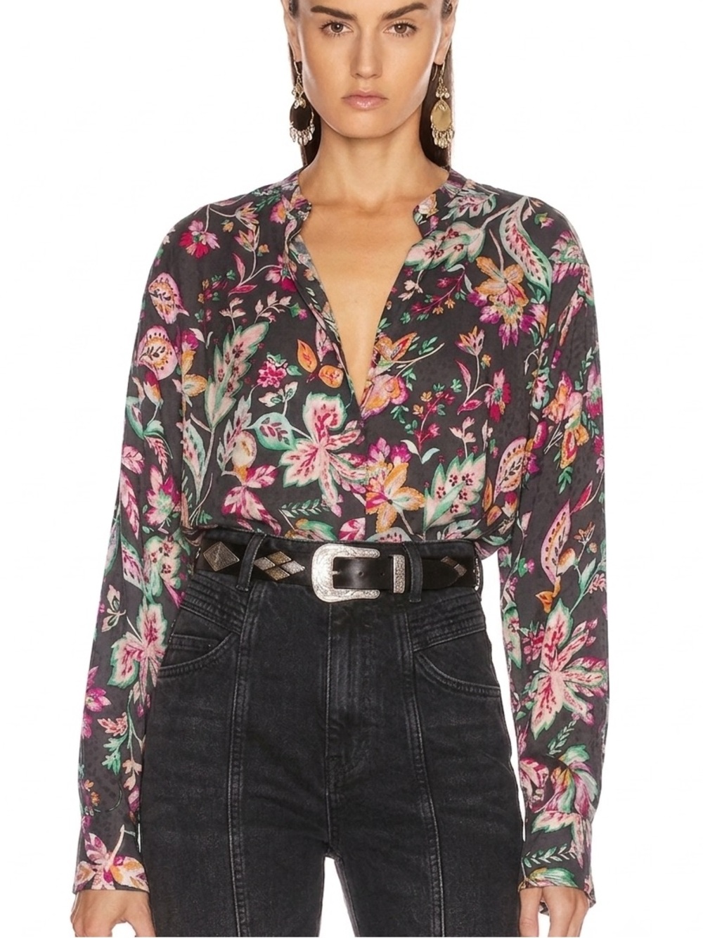 ÉTOILE ISABEL MARANT $450 • medium • "Catchell" Flowing Printed Blouse